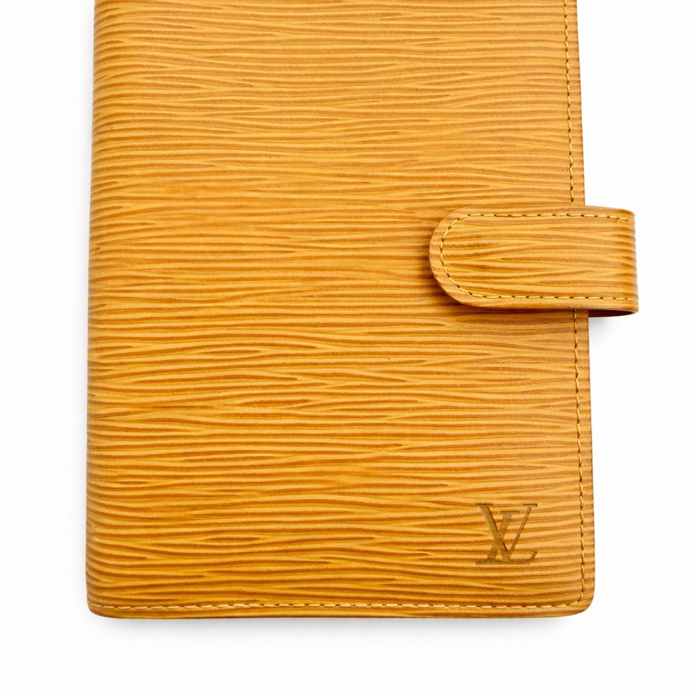 Authentic Louis Vuitton Epi Leather Agenda Planner Cover Ring Binder Yellow